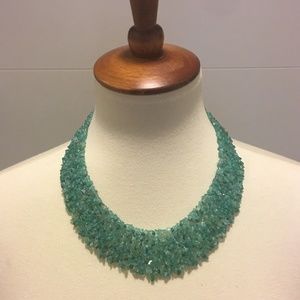 Crushed turquoise collar necklace